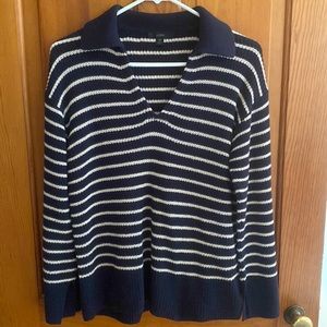 Oversized striped sweater